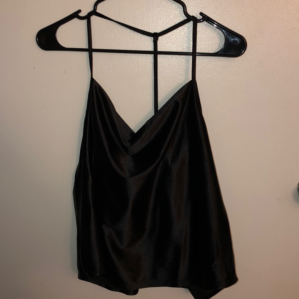 Black Silky Tank Top